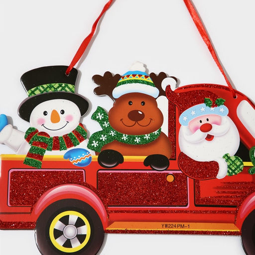 Новогоднее украшение настенное Дед мороз с друзьями, подвеска, 49,5х39,5 см - Simaland фото 3