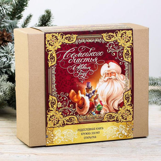 Родословная книга и кружка Семейного счастья, 28 х 24 х 11 см, набор - Зимнее волшебство фото 11