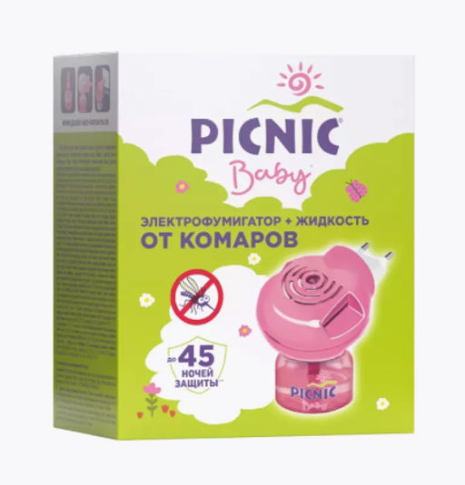 PICNIC BABY электрофумигатор Корсарус + жидкость от комаров 45 ночей