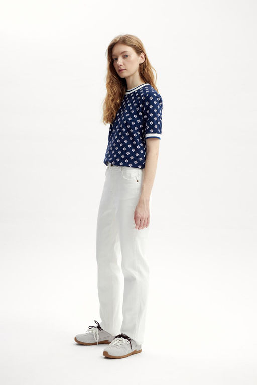 ЕВТ 3220/чернильный,мини цветы фуфайка жен