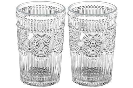 Набор 2 стаканов 360 мл 8*8*12,5 см с орнаметном
