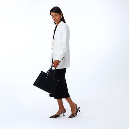 Сумка женская тоут TEXTURA на молнии, с кошельком, 30×10×24 см, чёрный