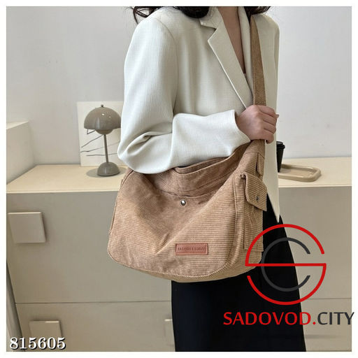 Вельветовая вместительная сумка - Bruno фото 2