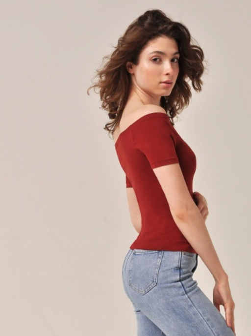 MY Футболка женская MA1018 T-SHIRT OFF-SHOULDER (1/50)