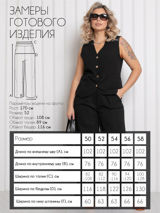 Брюки П-2240/1 Цвет:черный