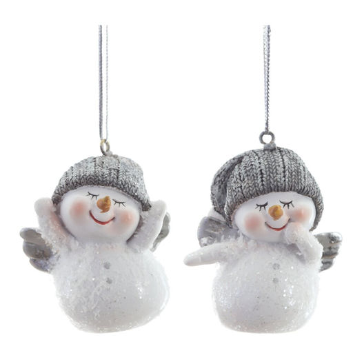 Фигурка декоративная подвесная "Снеговик", L4,5 W4 H5,5 см, 2в.