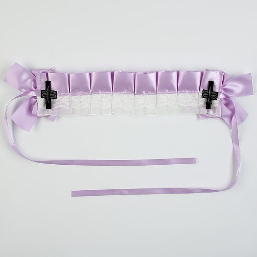 Карнавальная повязка Лолита цвет сиреневый с белым кружевом - Simaland фото 9