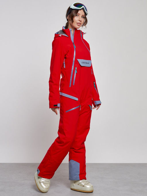 Горнолыжный комбинезон женский зимний красного цвета 2323Kr - Chunmai фото 4
