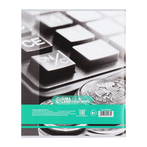 Набор предметных тетрадей 48 листов, Calligrata «Чёрное-белое», 10 предметов, серые листы