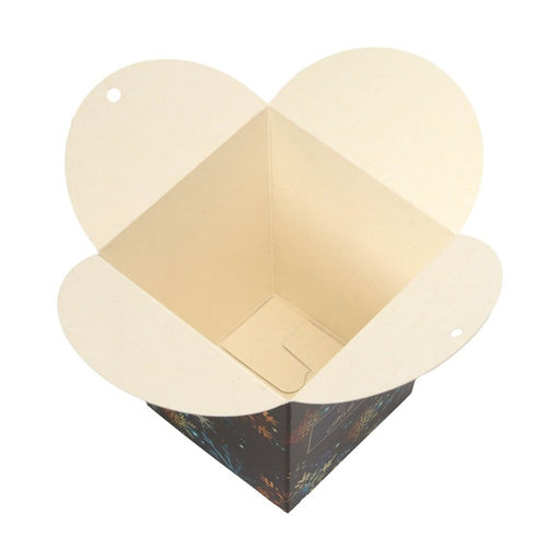 Цена за 5 шт. Бонбоньерка новогодняя, подарочная упаковка «Снежинки в темноте», 7.5×8×7.5 см