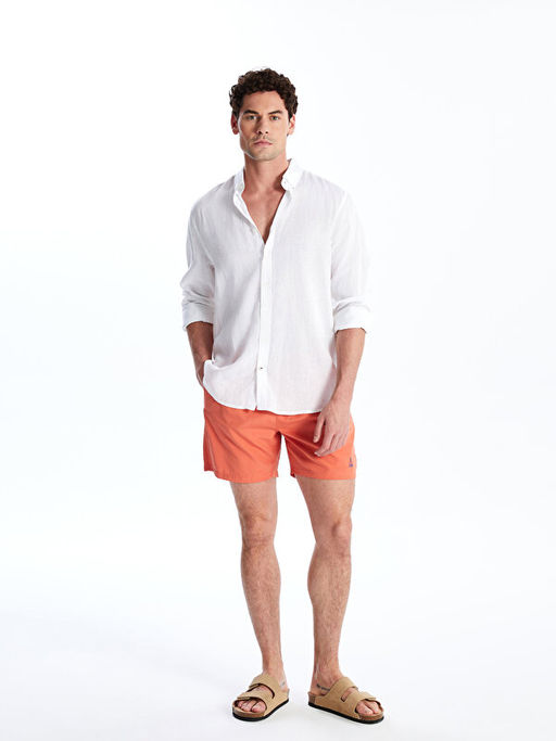 K?sa Boy Bask?l? Erkek Deniz ?ortu