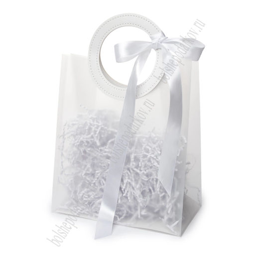 Пакет подарочный 23*27*13 см (12 шт) SF-8121, белый - Больше подарков фото 2