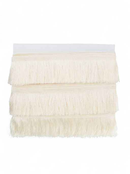 Бахрома одинарная, 6.5 см, 20 м±0.5, молочная