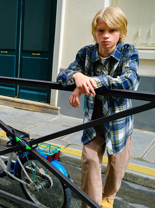 Ekose Uzun Kollu Erkek ?ocuk G?mlek