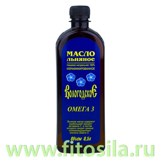 Льняное масло "Вологодское" 0,5 л срок до 01.2026