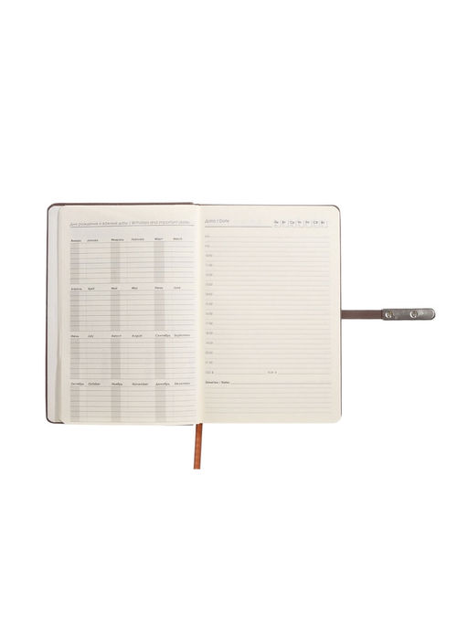 Ежедневник недатированный А5, с хлястиком, 112 листов, в линейку, пвх, коричневый - Simaland фото 8