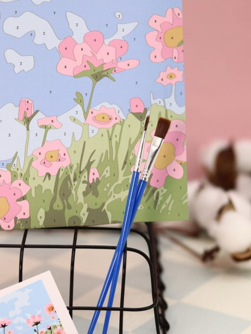 Картина по номерам на подрамнике Draw Me! Poppies, (20*20 см)