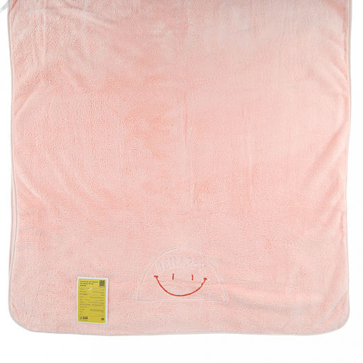 Полотенце из микрофибры "Счастливчик" 70х140см, полиэстер 100%, с вышивкой "Be happy", розовый (Китай)