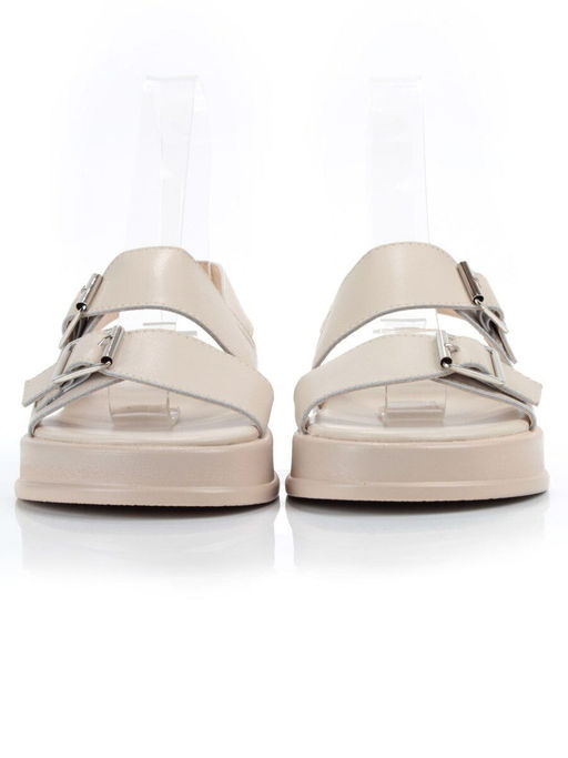 08-PEAQ196-2 LT. BEIGE Босоножки женские (натуральная кожа) - Фабричный китай фото 6
