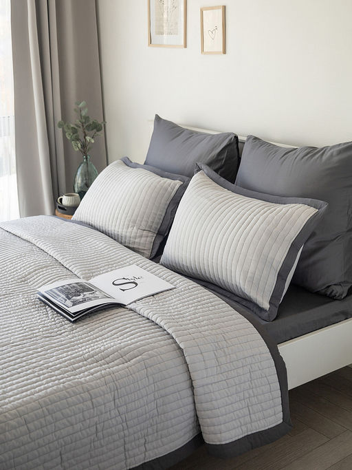 Покрывало 150x205 серый полиэстер - Denastia фото 4