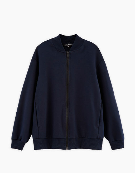 Тёмно-синий жакет-бомбер для мальчика 240281