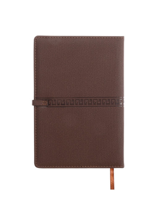 Ежедневник недатированный А5, с хлястиком, 112 листов, в линейку, пвх, коричневый - Simaland фото 12