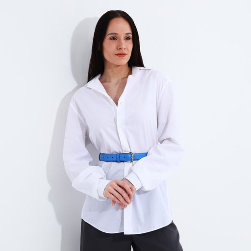 Ремень женский, ширина 3 см, винт, пряжка металл, цвет голубой - Simaland фото 3