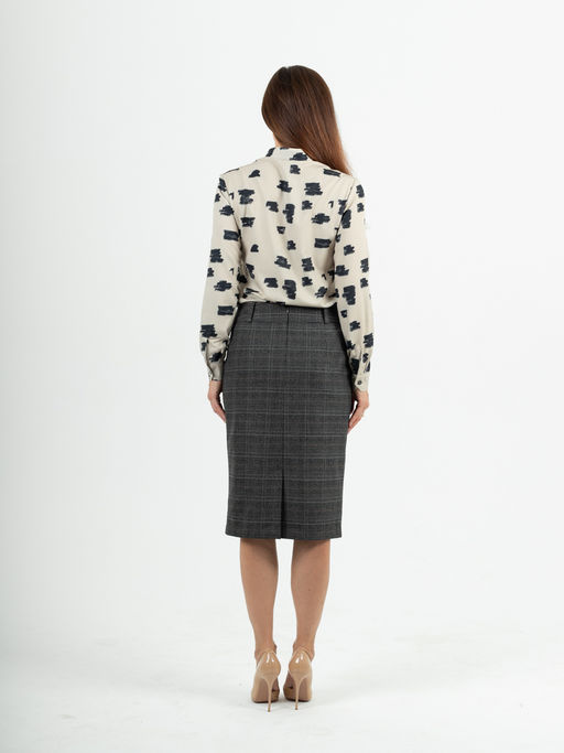 Юбка прямого силуэта, на широкой кокетке - Трика фото 4