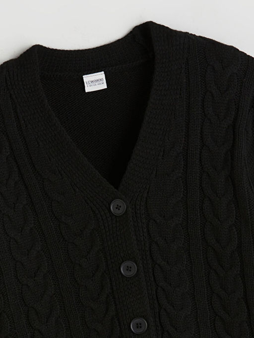 V Yaka ?rg?l? K?z ?ocuk Triko H?rka