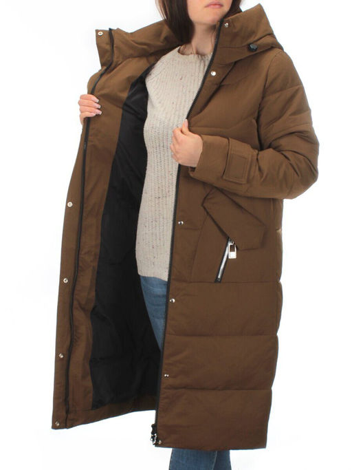 M-2253 BROWN Пальто зимнее женское MEAJIATEER (био-пух) - Fashion фото 9
