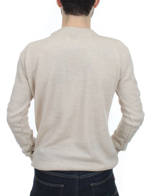 L632 LIGHT BEIGE Джемпер мужской (100% шерсть) - Фабричный китай фото 5