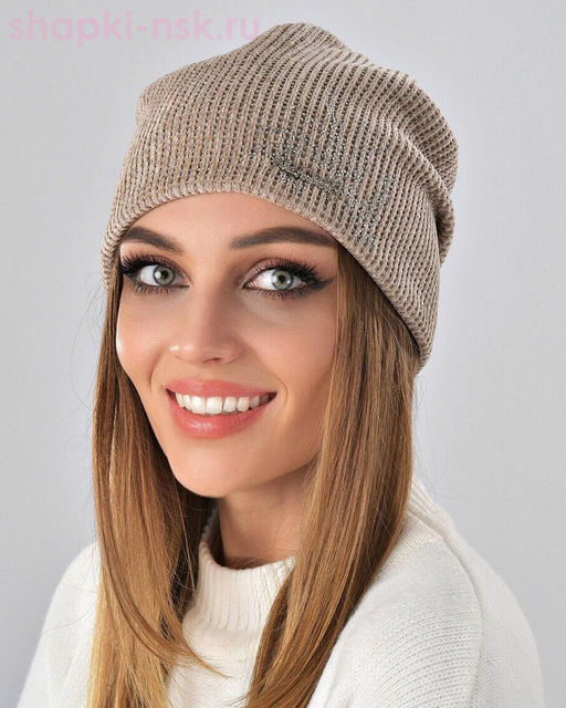 Велюр люрекс спорт Шапка флис (56-58)