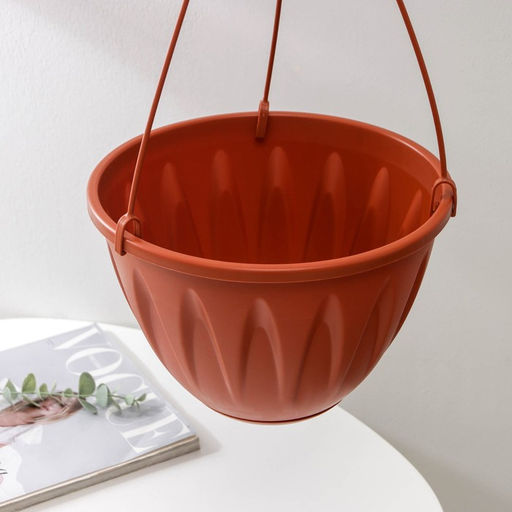 Кашпо для цветов подвесное «Алиция», 4.3 л, с поддоном, терракотовый