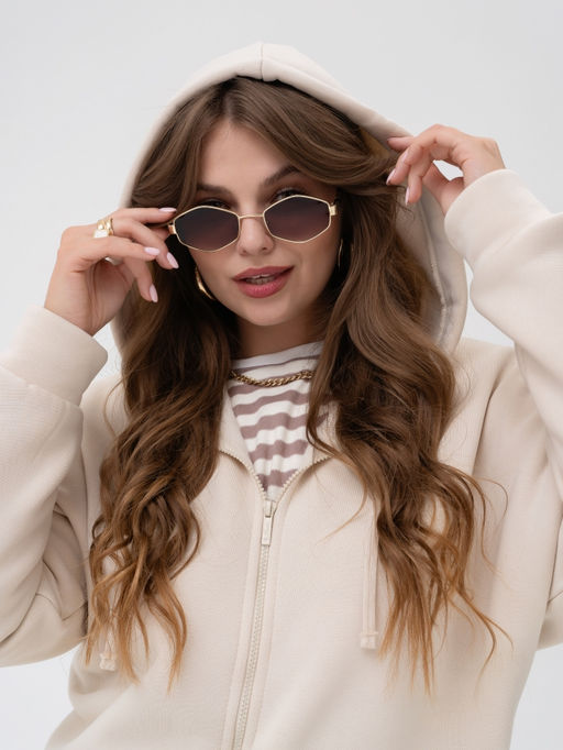 Толстовка футер 3х нитка с начесом.арт.286-27,экрю - Binita фото 21