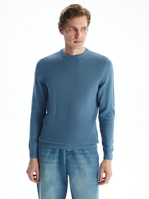 Bisiklet Yaka Erkek Triko Kazak