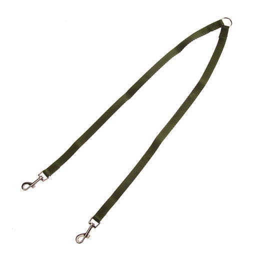 Сворка для двух собак, каждая 45 х 1,5 см, зелёная - Пижон фото 2