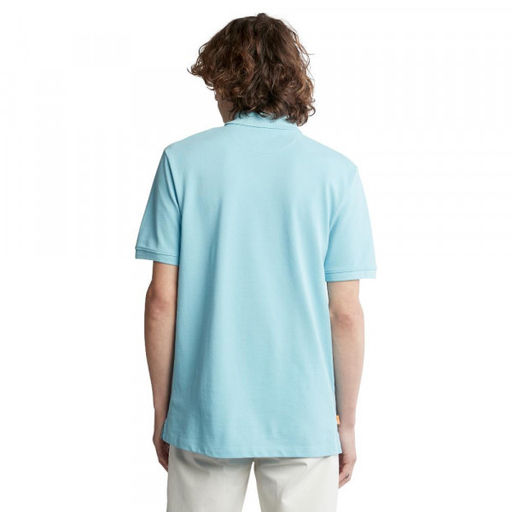 Мужские поло с коротким рукавом Timberland Polo Millers River Pique Regular голубая фото 2