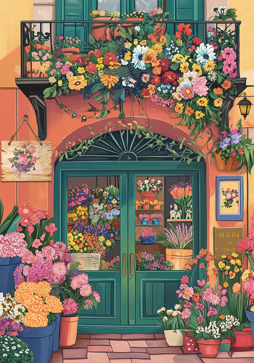 ФРЕЯ Пазл 1000 элемент. PZL-1000/96 Цветочный магазин