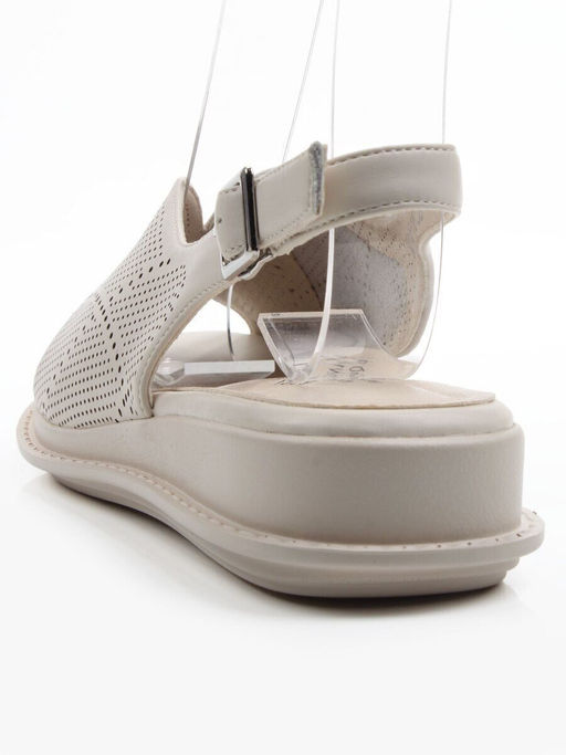 08-XLP1338-118 LT. BEIGE Босоножки женские (натуральная кожа)