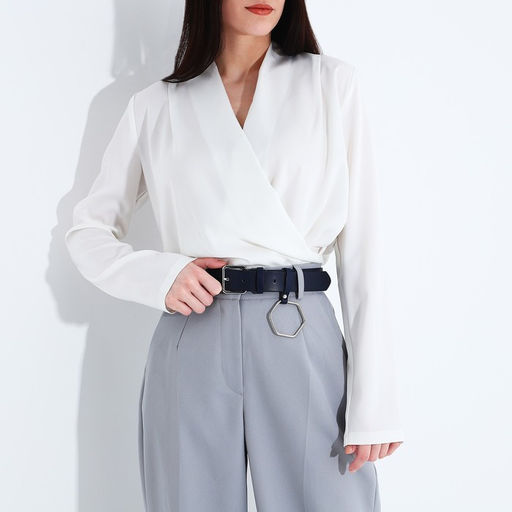 Ремень женский, ширина 3 см, винт, пряжка металл, цвет синий - Simaland фото 5