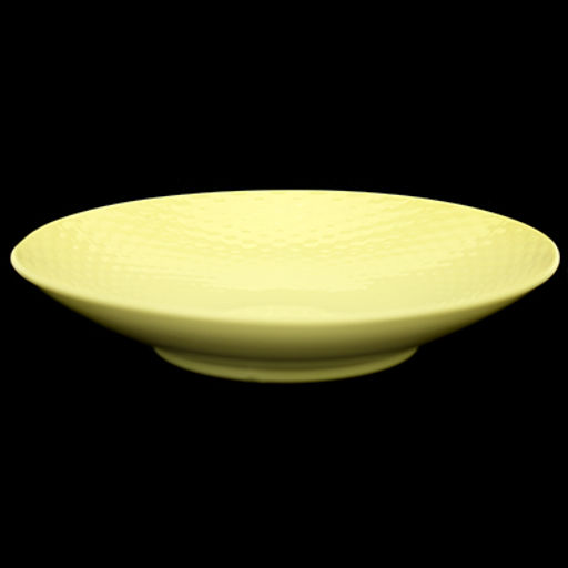 "ДМ" Блюдо фарфоровое "Плетенка-колор" д205мм, h35мм, желтый (Китай)