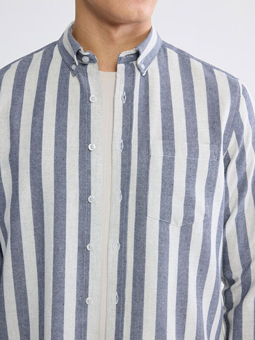 Regular Fit ?izgili Erkek G?mlek