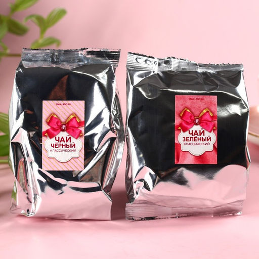 Набор чая Самой милой:чай чёрный 50 г., чай зелёный 50 г. - Фабрика счастья фото 3