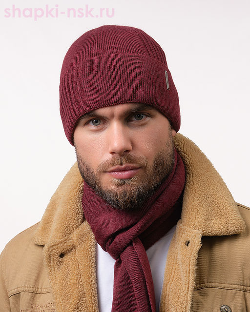 04623 F 1А Тэйм Комплект мужской флис (шапка+шарф) (57-59)