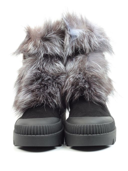 04-M20-5046 Ботинки зимние женские (натуральная замша, натуральный мех) - Фабричный китай фото 9