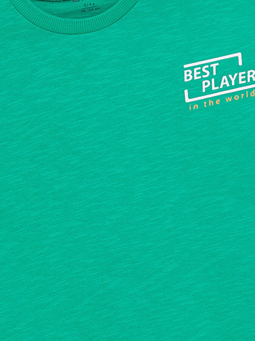 Bisiklet Yaka K?sa Kollu Bask?l? Erkek Bebek Ti??rt - Waikiki фото 2