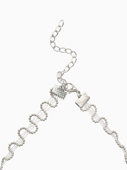 Чокер «Волна» сияющая, цвет серебро, L=30 см+7 см