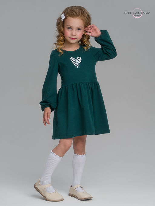 Платье Моана изумруд-лав