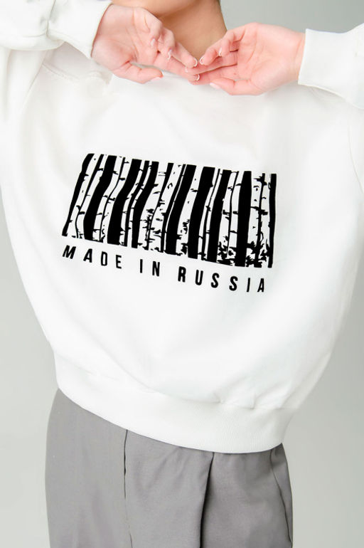 Арт. 151-35 Свитшот женский 44-50 Цвет:молочный