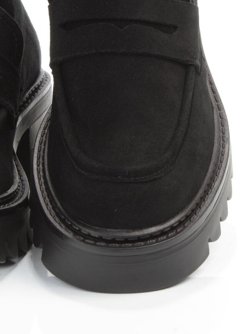 03-C1801-2 BLACK Полуботинки женские (натуральная замша) - Фабричный китай фото 12